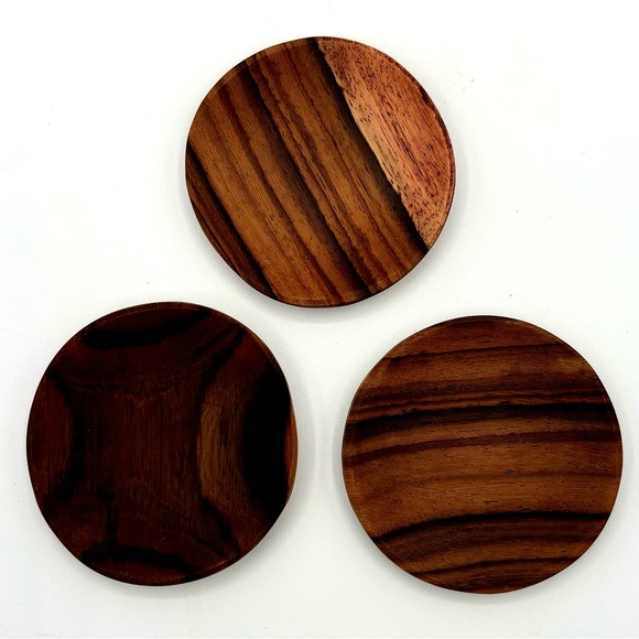 Mini 2.25 in Wood Round Plate / Dish - Picture 1 of 6